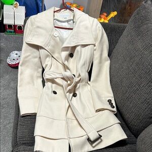New York & Company Cream Trench Coat